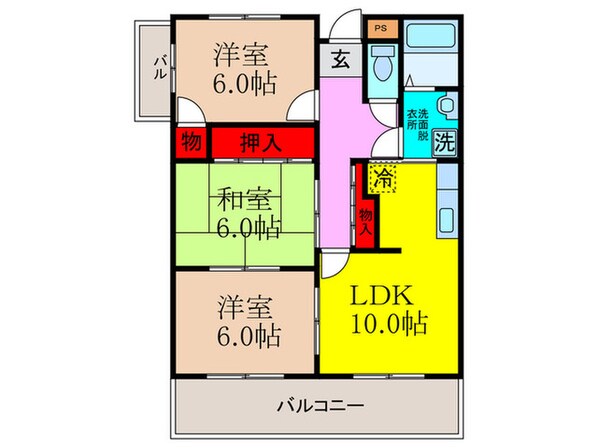 グランドハイツ小柳の物件間取画像